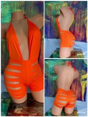 3026 1pc Spandex Orange set