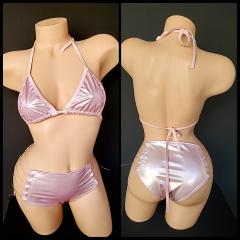 3081 2pc Vinyl Light Pink Short and Top