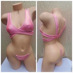 4072B 2PC Hologram Neon pink/Gold O/s