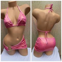 4072b 3Pc hologram Neon Pink/Golg O/s