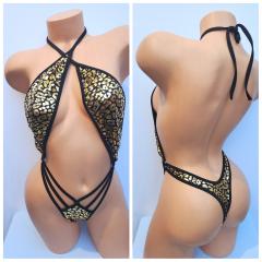 4075B 1PC SPANDEX  CHEETAH/GOOD O/S