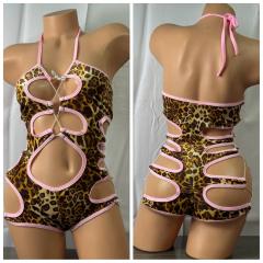 4081 1pc Spandex Leopard Print O/S