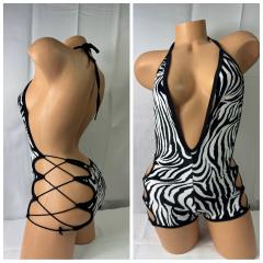 4081 1pc Velvet Zebra O/S