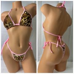 4081 2pc Velvet Leopard O/S